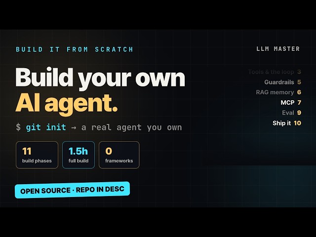 Build Your Own AI Agent From Scratch (Full Build, 1.5 Hours) — Musaeus #LLM #AIagents #AIengineering
