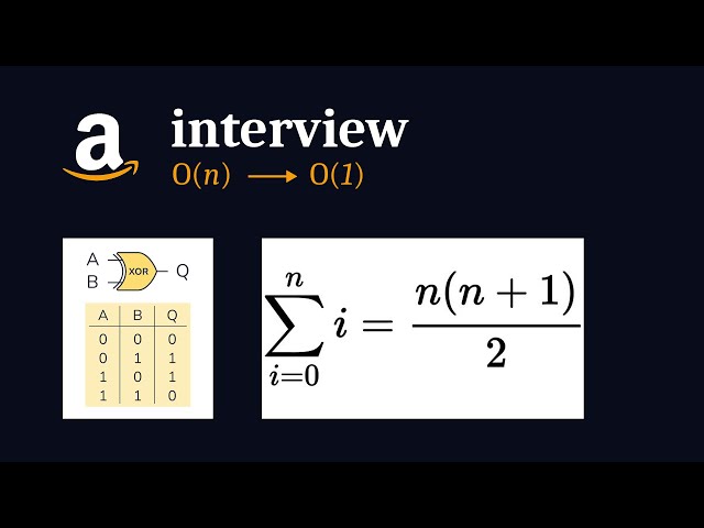Coding Interview 268 (missing number) - the power of math