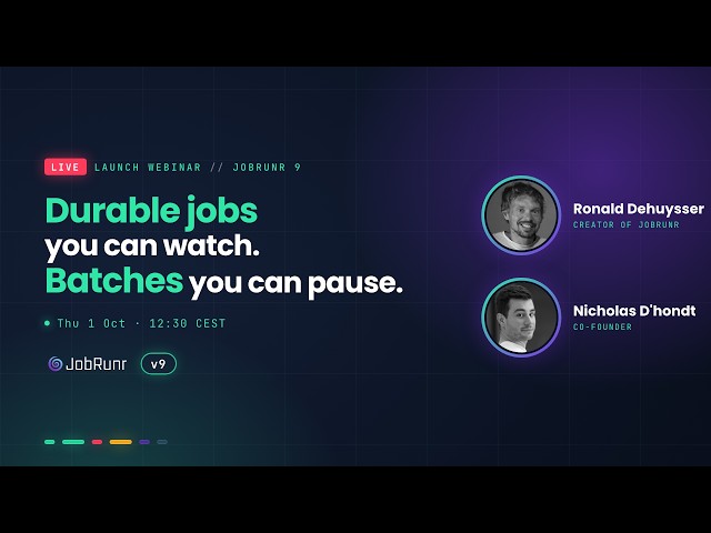 JobRunr v9 Launch Webinar: See Inside Every Background Job