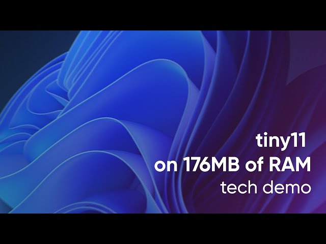 Pushing Limits: Windows 11 running on 176MB of RAM
