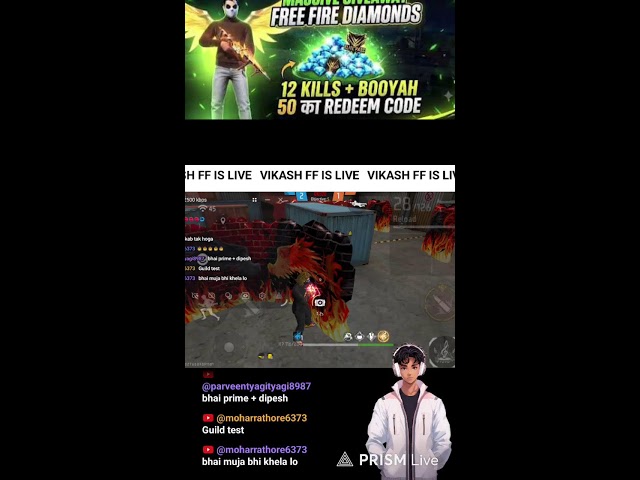 VIKASH is live free frie redeem code custom 🤑