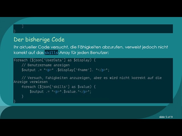 Wie man foreach-Schleifen innerhalb einer anderen foreach in PHP verwendet