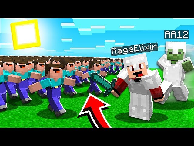 100 NOOBS vs HUNGER GAMES in Minecraft! in Minecraft! with RageElixir & AA12