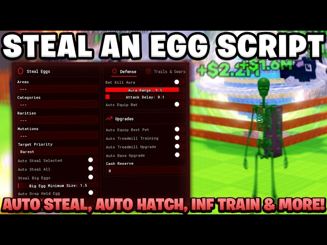 Steal an Egg Script | KEYLESS With Auto Steal, Auto hatch, Auto Place & More!
