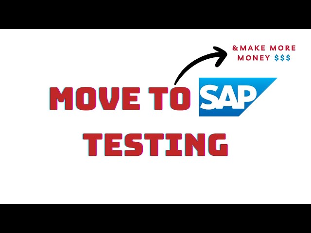 How to move to SAP Testing Domain #sap #testing #job