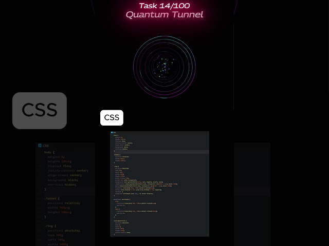Quantum Tunnel Animation 🔮 | CSS & JS Trippy Effect