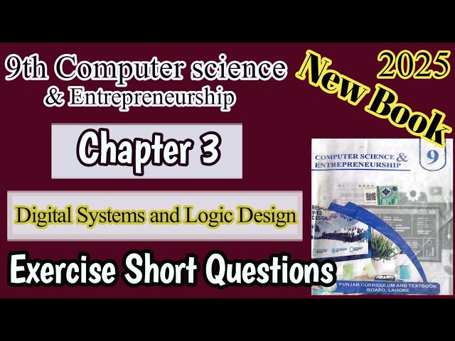 9th Class Computer New book 2025 || Chapter 3 Exercise Short questions || Class 9 Computer chapter 3