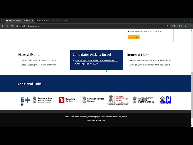 ANM GNM Entrance Exam 2024 || WBJEE ANM GNM Entrance Exam 2024 || Exam Tablet ||