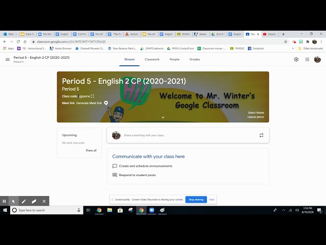 How to add a Google Classroom code to AERIES