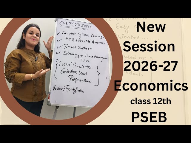 PSEB Class 12 Economics 2026-27, Complete Course + Study plan Plan#class12economics#psebclass12