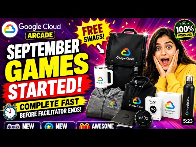 🚨 GOOGLE CLOUD ARCADE SEPTEMBER GAMES ARE LIVE! 🎮🔥 | New Games, Badges & Swags 2026