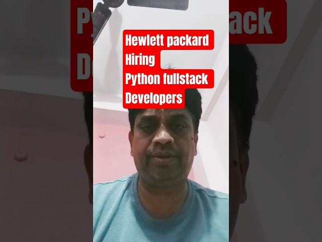 HPE ( Hewlett Packard)Hiring Python Developer 🔥 | Cloud + Django | Onsite