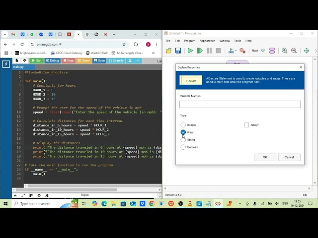FlowGoRithm_Practice_J_DistanceTravelled_Video_Full