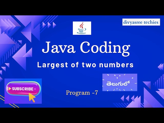Largest of Two Numbers in Java | Java Program for Beginners
