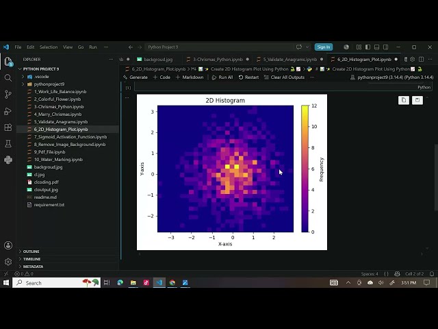 2D Histogram Plot in Python  | Easy Matplotlib Tutorial for Beginners 🐍📊