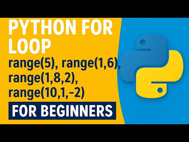 Python For Loop with range() | Beginner’s Tutorial | #pythonforbeginners #cbse11 