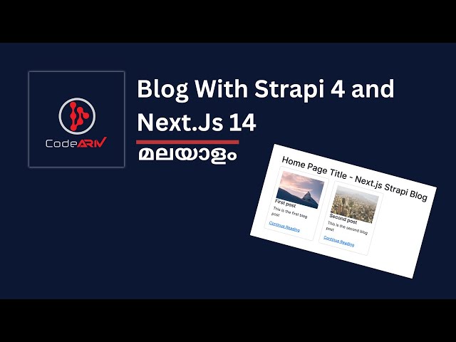 Blog With Strapi 4 And Next.Js 14: With GraphQL and TypeScript Support ← CodeARIV Malayalam