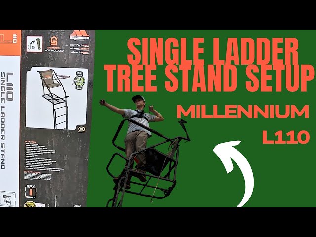 Single Ladder Tree Stand Setup Review - Millennium L110 - Preseason Guide For Better Hunting