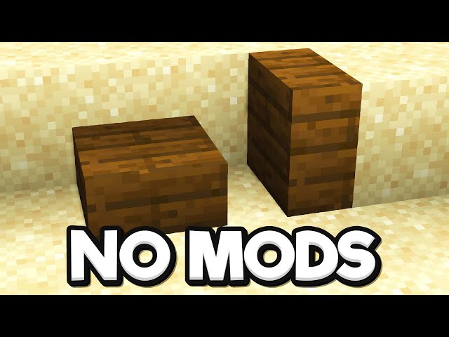I placed Vertical Slabs in Vanilla Minecraft