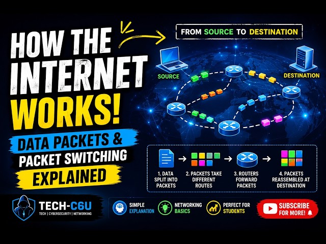 How the Internet Works: Data Packets & Packet Switching Explained 🌐