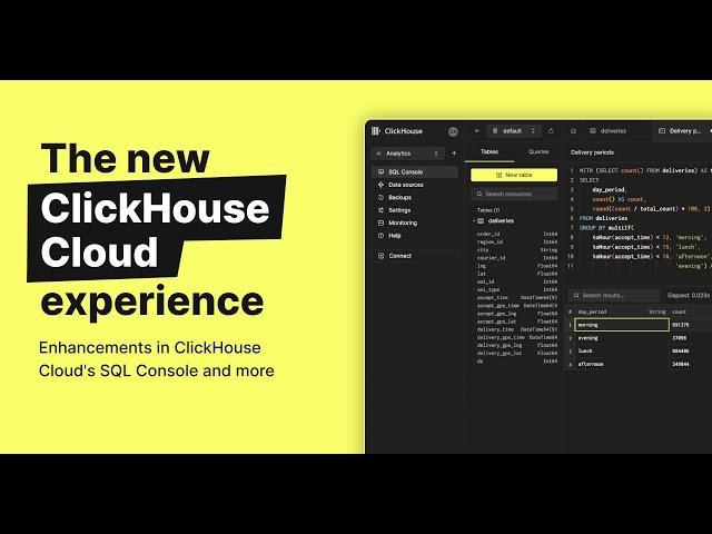 The new ClickHouse Cloud experience