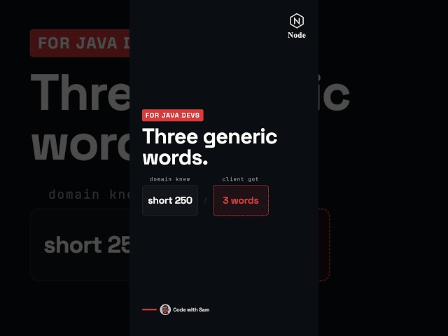 Your domain exception became three generic words 🔥