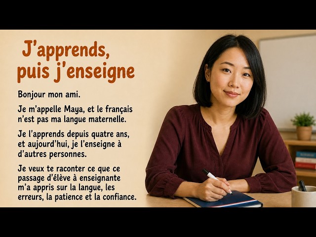 J'ai appris le français pendant quatre ans, puis je l'ai enseigné | French Listening Practice (B1)