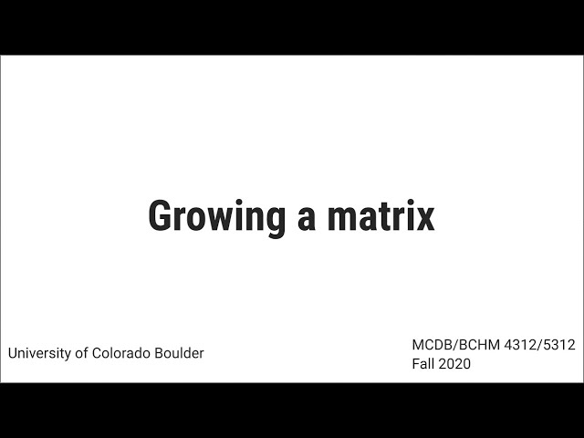 Growing a matrix