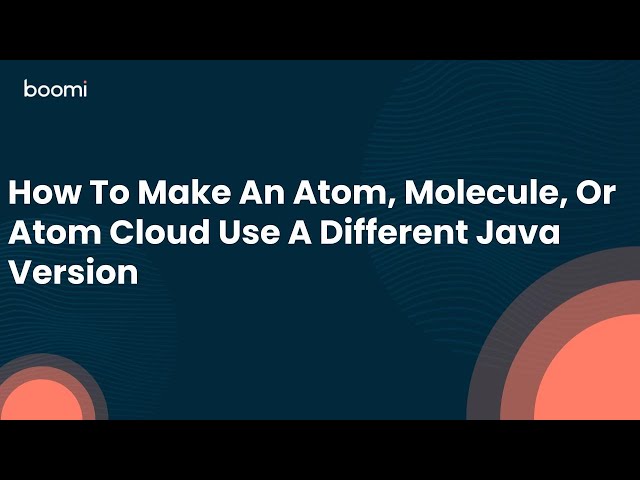 How To Make An Atom, Molecule, Or Atom Cloud Use A Different Java Version