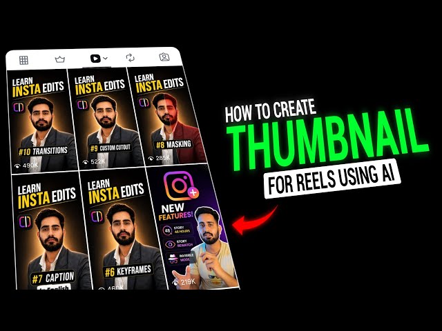 How To Make Professional Instagram Reels Thumbnail Using AI | Instagram Cover Photo Edit