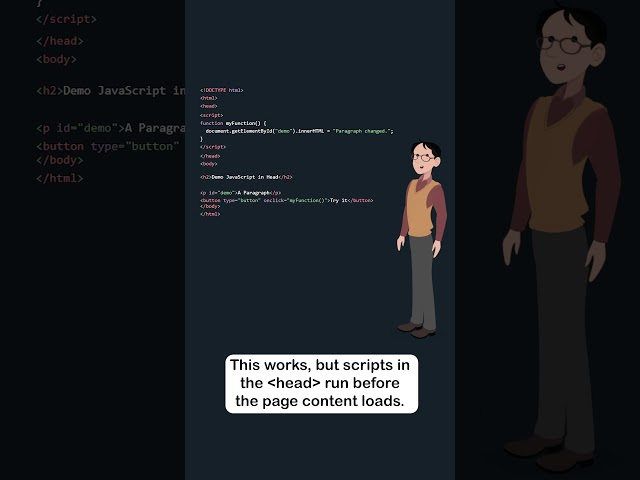 JavaScript Where to? - Part 2 - Head and Body - #w3schools #javascript #programming