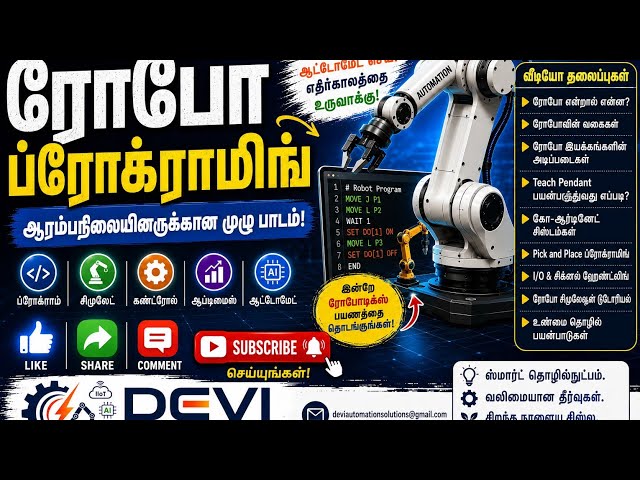 52T.Robot Programming Basics Explained | Industrial Robot Programming Tutorial-Tamil