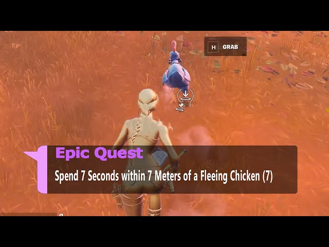 Spend 7 Seconds within 7 Meters of a Fleeing Chicken (7) - Fortnite Week 9 Epic Quests
