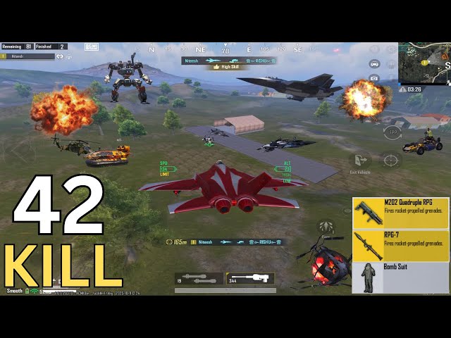 OMG 😱 Full Jet + M202 Destruction Again Robot, Helicopter, Tank In Payload Mode 🔥 || PUBG Mobile ||