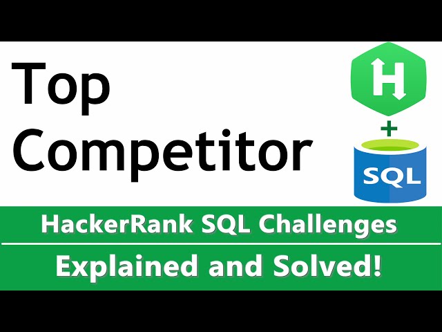 Top Competitor SQL HackerRank Challenge - Solved with Joins and Sub-queries