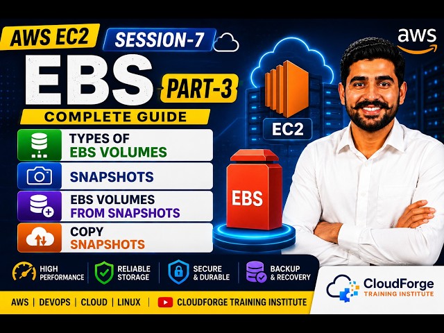 AWS EBS Part-3 | Volume Types, Snapshots, Copy Snapshots | EC2 Session-7