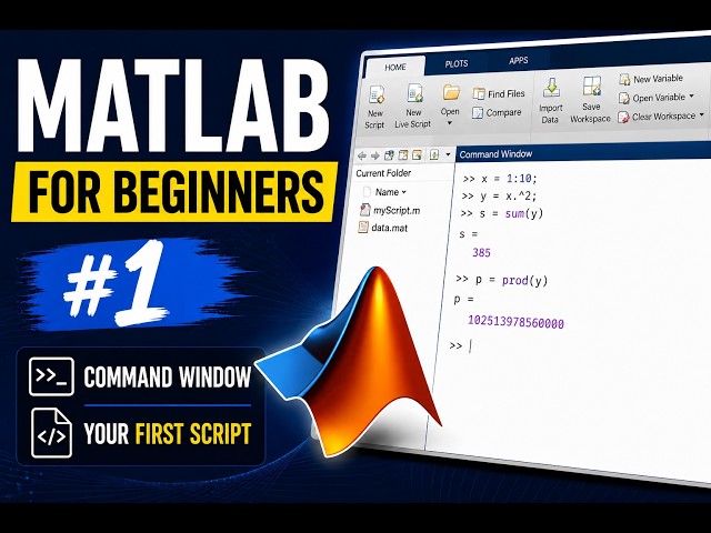 MATLAB TUTORIAL #1 | Learn the Command Window and Run Your First Script | MATLAB for Beginners