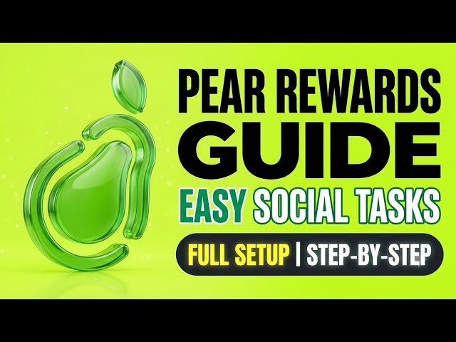 Pear Rewards Full Setup Guide!  Pear Trade Social Tasks & Early Airdrop 2026