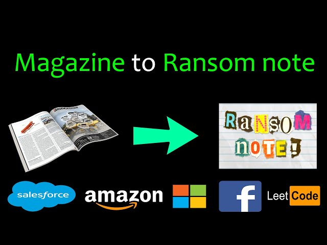 Ransom note | Leetcode #383