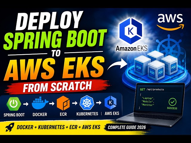 👉 Deploy Spring Boot to AWS EKS from Scratch 🚀 | Docker + Kubernetes + ECR | Complete Guide 2026