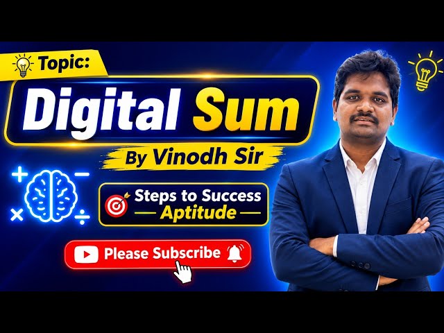 Digital Sum Complete Concept & Tricks By Vinodh Sir | Calculation Tricks  | Maths