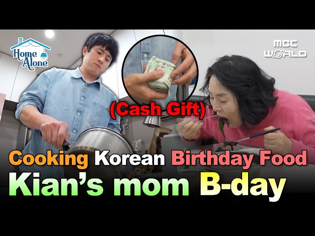 [Sub] Kian Cooks for His Mom’s Birthday🧑‍🍳 | Korean Birthday Food Mukbang #kian #mukbang