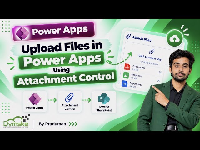 How to Upload Files in Power Apps Using Attachment Control | Step-by-Step Tutorial 