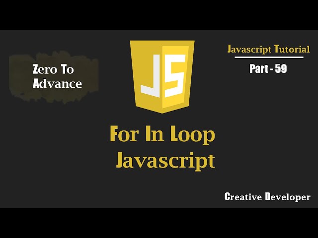 For In Loop Javascript | Javascript Tutorial