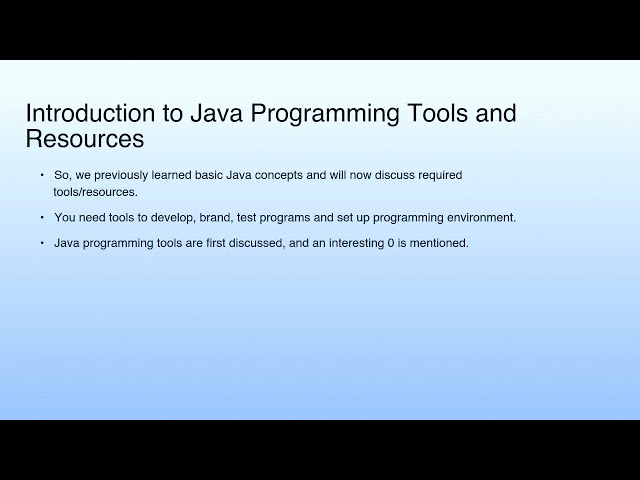 Introduction to Java Programming Tools and Resources | Lecture 03: Java Tools and Resources
