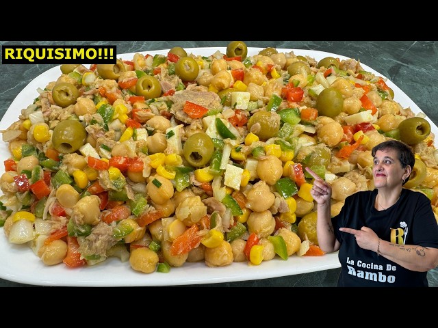 You have to try this chickpea salad! Easy, quick, and delicious! 😎 You'll love it!