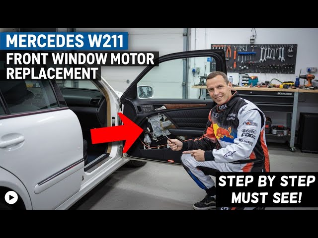 Mercedes W211 Front Window Motor Replacement Removal 2003 2004 2005 2006 2007 2008 2009