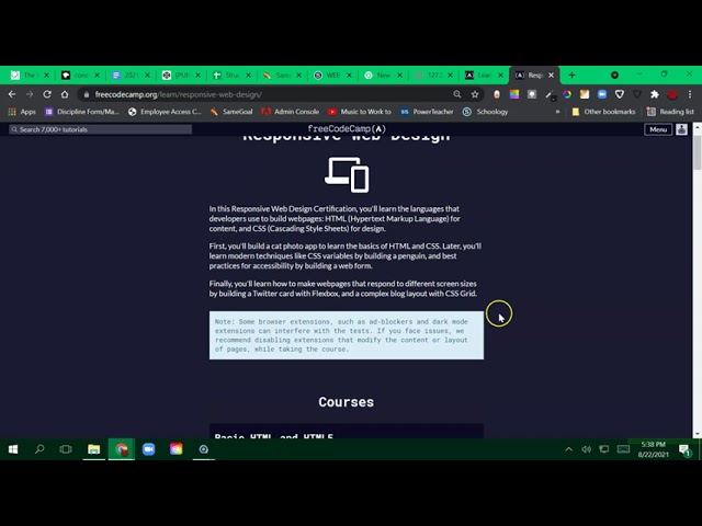 Create FreeCodeCamp Account and Walkthrough