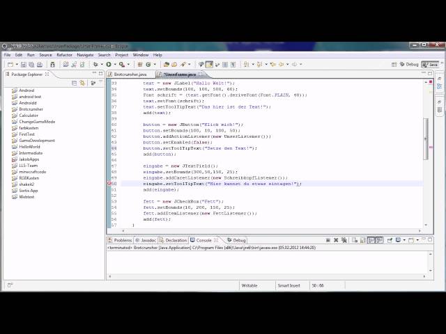 Java Tutorial 74 - setToolTipText