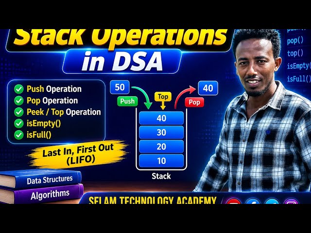 Operations of Stack in Data Structures and Algorithms    @csittutorialsbyvrushali @cseguru 